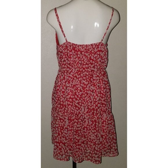 NWOT BaeVely Red Floral Spaghetti Strap Tunic? Mini Dress? Lined Size Medium - Picture 5 of 11